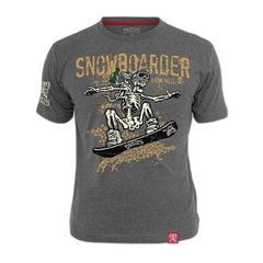 Peklo.Toys Hell Snowboarder T-shirt, Grey, Medium