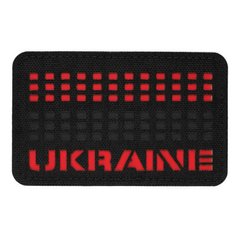 M-Tac Ukraine Laser Cut Patch, Black/Red, Cordura
