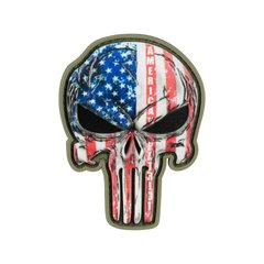 M-Tac Punisher USA Patch, Red, PVC