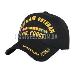 Бейсболка Vietnam Veteran, Черный, Универсальный