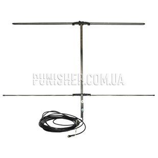Outdoor Directional VHF Antenna - loop with 10 m feeder, Black, Radio, Antenna