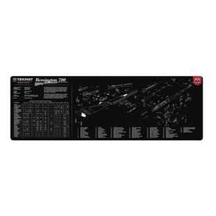 Коврик TekMat 30 х 91 см с чертежом Remington 700 для чистки оружия, Черный