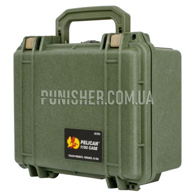 Pelican 1150 Protector Case, Olive Drab, Polypropylene, Yes