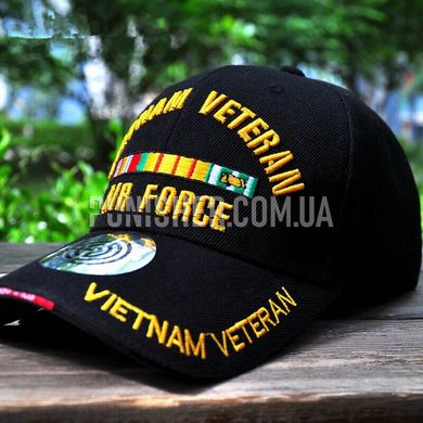 Бейсболка Vietnam Veteran, Чорний, Універсальний