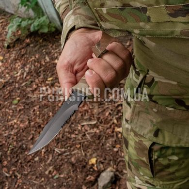 Нож Emerson SOG M37-K Seal Pup Knife, AOR1, Нож, С фиксированным лезвием, Полусеррейтор