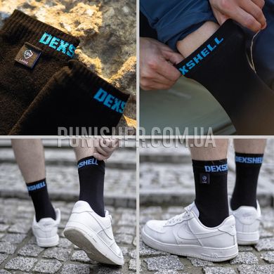 Шкарпетки водонепроникні Dexshell Ultra Thin Crew, Чорний, Small, Демісезон