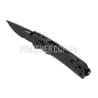 SOG Flash AT - Serrated Folding knife, Black, Knife, Folding, Half-serreitor