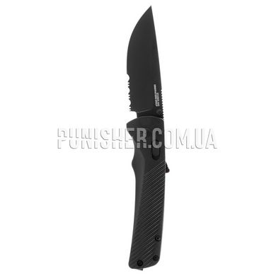 SOG Flash AT - Serrated Folding knife, Black, Knife, Folding, Half-serreitor