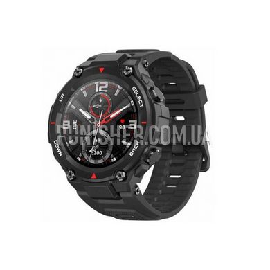 Amazfit T-Rex Smart Watch, Black, Vibration notification, Date, Heart rate monitor, Stopwatch, Fitness tracker, Chronograph, Bluetooth, GPS