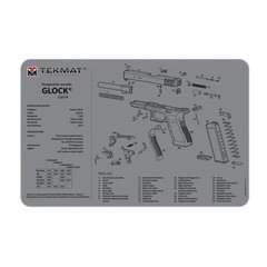Килимок TekMat Ultra Premium Glock Gen4 для чищення зброї, Сірий, Килимок