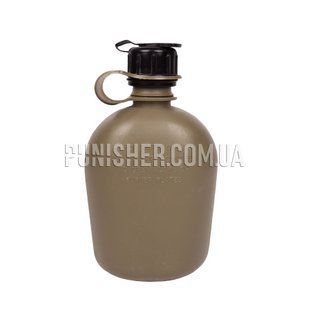 US Military Army 1 Qt Canteen with pouch (Used), Olive, Canteen