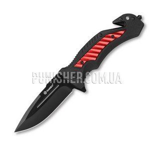 Ganzo G628 Folding Knife, Black/Red, Knife, Folding, Smooth