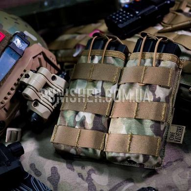 Подсумок OneTigris для двух магазинов, Multicam, Molle, AR15/М4, M16, HK416, Для плитоноски, .223, 5.45, 5.56, Нейлон