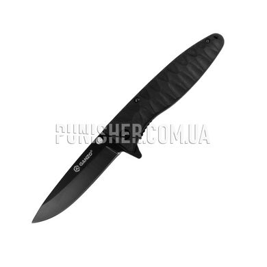 Нож складной Ganzo G620 (черный клинок), Черный, Нож, Складной, Гладкая