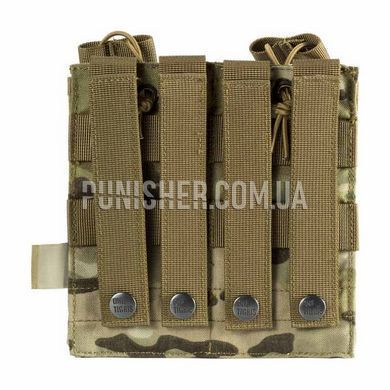 Подсумок OneTigris для двух магазинов, Multicam, Molle, AR15/М4, M16, HK416, Для плитоноски, .223, 5.45, 5.56, Нейлон