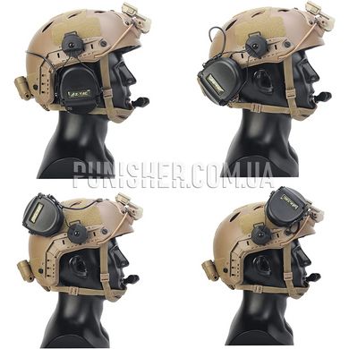 Z-Tac Tactical Helmet Rail Adapter Set for MSA Sordin, Black, Headset, MSA Sordin, Helmet adapters