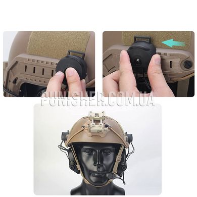 Адаптери Z-Tac Tactical Helmet Rail Adapter Set для кріплення гарнітури MSA Sordin на шолом, Чорний, Гарнітура, MSA Sordin, Адаптери на шолом