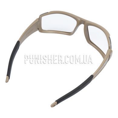ESS CDI Max Ballistic Sunglasses with Smoke Gray & Clear Lenses, Tan, Transparent, Smoky, Goggles