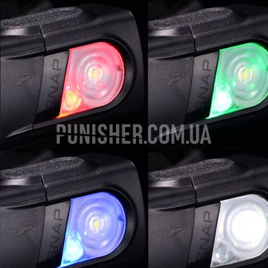 Princeton Tec Snap RGB Flashlight, Black, Headlamp, Battery, Blue, Green, White, Red, 300