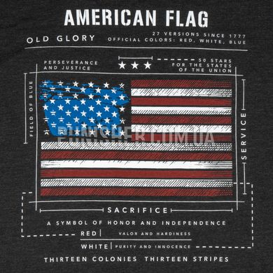 Nine Line Apparel American Flag Schematic T-Shirt, Black, Small