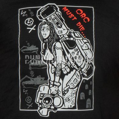 Футболка Rowdy Orc Must Die Black, Чорний, Small