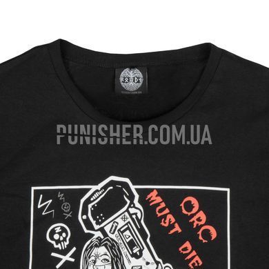 Футболка Rowdy Orc Must Die Black, Чорний, Small