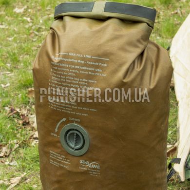 Компрессионный мешок SealLine USMC ILBE Waterproof Main Pack Liner 56 литров (Бывшее в употреблении), DE, Компрессионный мешок