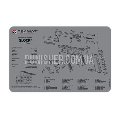 TekMat Glock Gen 4 Ultra Premium Gun Cleaning Mat, Grey, Mat