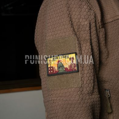 PSDinfo "Work and Travel Donbas" Embroidered Patch, Orange, Textile, No