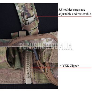 Emerson UW Gen V Split Front Chest Rig, Multicam, Chest Rigs