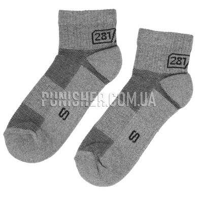 281Z Running Workout Socks, Dark Grey, Small, Demi-season