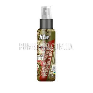 Репелент-спрей від комах HTA MAXI DEET 100% Tick & Insect Repellent 100 ml, Прозорий