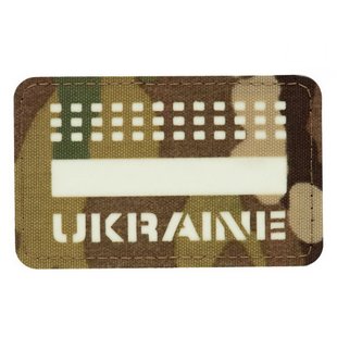 M-Tac Ukraine Laser Cut Glow Stick Patch, Multicam, Cordura
