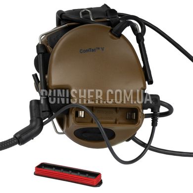 3M Peltor Comtac V Dual Comm Headset, Coyote Brown, Active, Headband, 20, Comtac V, 2xAAA