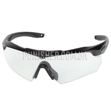 ESS Crossbow 2x Ballistic Eyeshields Kit Clear & Smoke Gray Lens, Black, Transparent, Smoky, Goggles
