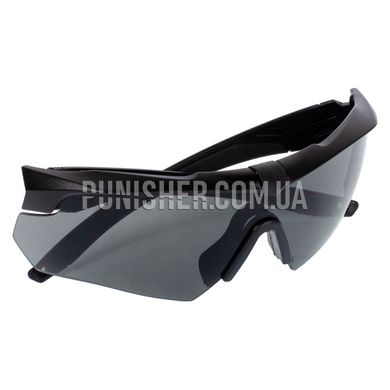 Комплект балістичних окулярів ESS Crossbow 2x Ballistic Eyeshields Kit Clear & Smoke Gray Lens, Чорний, Прозорий, Димчастий, Окуляри