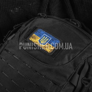 M-Tac Flag of Ukraine with coat of arms vintage (80x50 mm) Patch, Yellow/Blue, Cordura