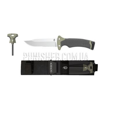 Нож Gerber Ultimate Fixed Blade, Зелёный, Нож, С фиксированным лезвием, Полусеррейтор