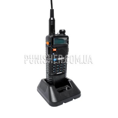 Baofeng UV-5R Portable Two-Way Radio with high capacity battery, Black, VHF: 136-174 MHz, UHF: 400-520 MHz