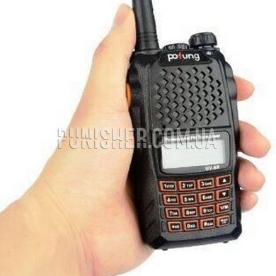 Pofung UV-6R Radio, Black, FM: 65-108 MHz, VHF: 136-174 MHz, UHF: 400-520 MHz