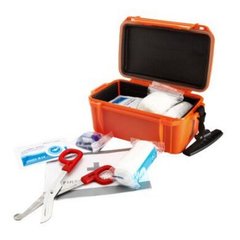 Аптечка Mil-Tec Camping First Aid Kit, Оранжевый, Бинт эластичный, Бинт марлевый , Медицинские ножницы, Термопокрывало