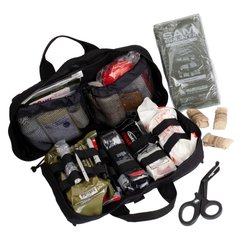 NAR Patrol Vehicle Trauma Kit, Black, Hemostatic Gauze, Elastic bandage, Medical scissors, Anti-burn dressing, Heating blanket, Turnstile, Traction splint, Eye shield