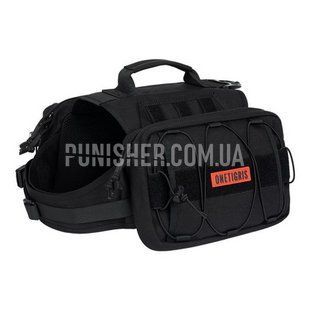 Тактичний рюкзак OneTigris Mammoth Dog Pack для собак, Чорний, Large