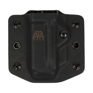 ATA Gear Pouch ver.1 For PM/PMR/PM-T Magazine, Black, 1, Belt loop, ПМ, For belt, 9mm, Kydex