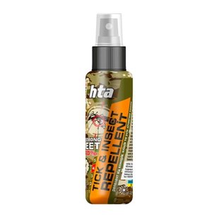 Репеллент-спрей от насекомых HTA Strong DEET 70% Tick & Insect Repellent 100 ml, Прозрачный