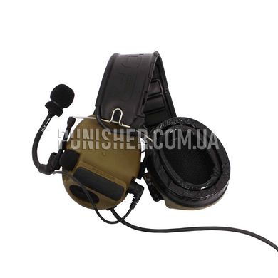 Активная гарнитура Peltor Сomtac III headset, Coyote Brown, С оголовьем, 23, Comtac III, 2xAAA, Single