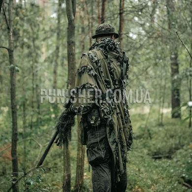 Helikon-Tex Leaf Ghillie Poncho, Woodland