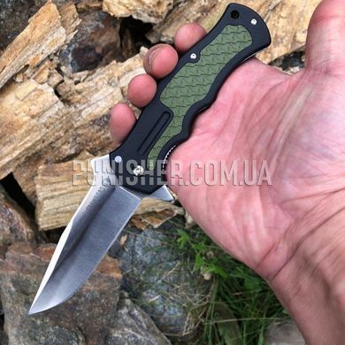 Cold Steel Crawford 1 Folding Knife, Olive/Black, Knife, Folding, Smooth