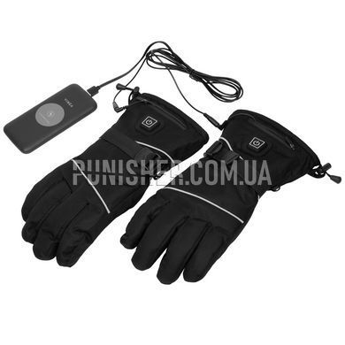 Зимние перчатки с электроподогревом Heating Gloves USB 2.0 (от повербанка), Черный, Универсальный