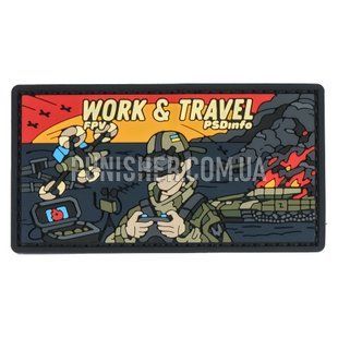 Патч PSDinfo "Work and Travel FPV" ПВХ, Черный/Красный, ПВХ, Нет